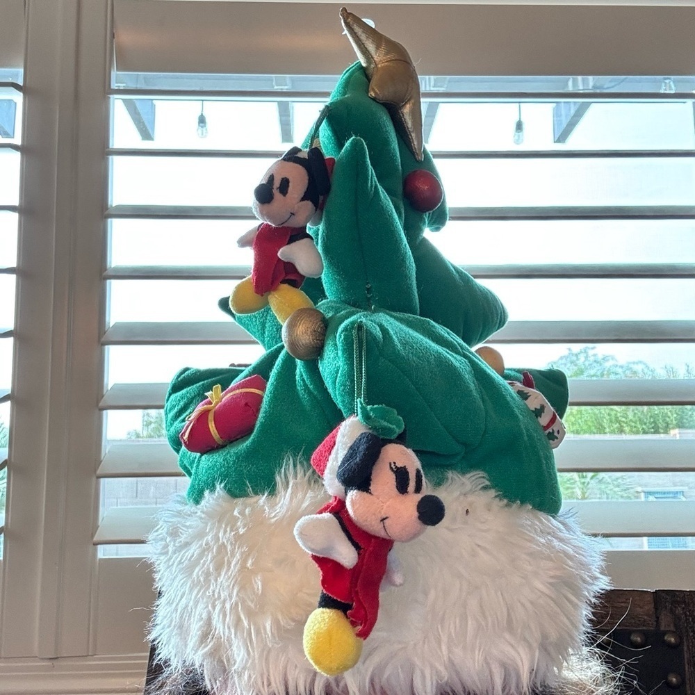 Vintage Rare Disney Disneyland Resort Green Christmas Tree Hat *missing Donald - Picture 11 of 16
